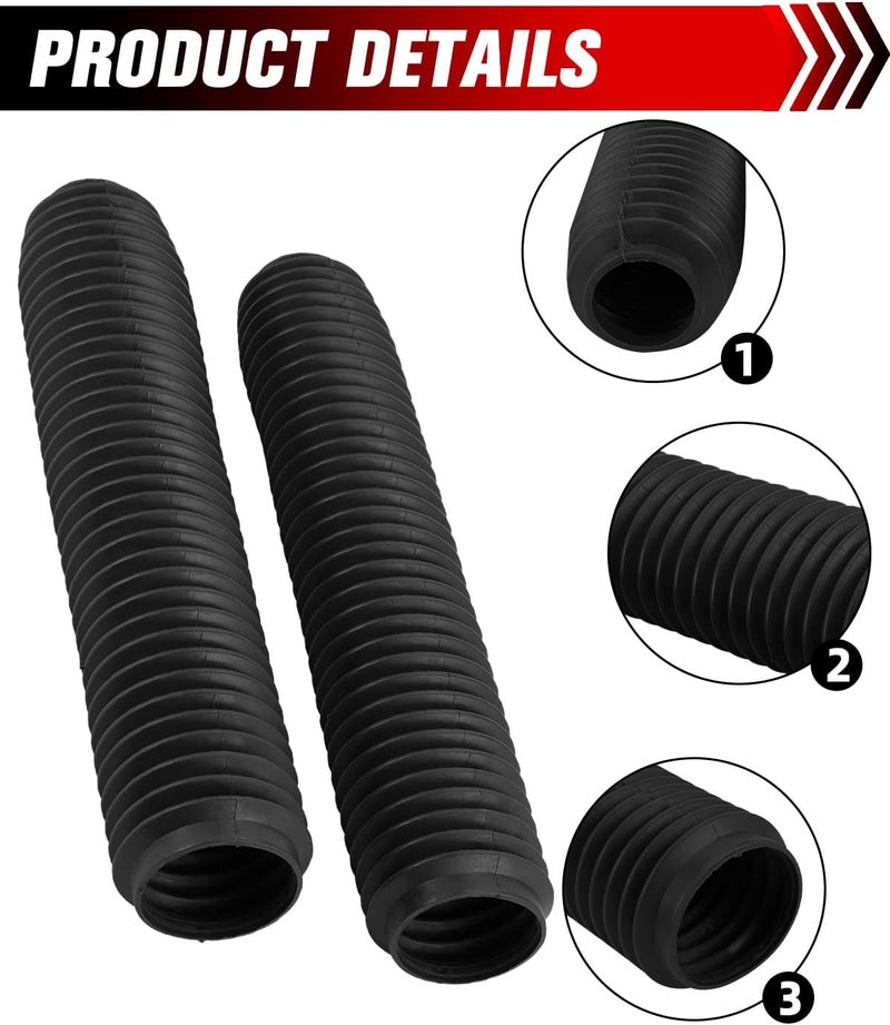 NACORE Motorcycle Fork Cover Boots Universal Front Shock Tube Absorber Guard Dust Boots For Most Dirt Pit Bike, MYSTERIOUS BLACK - Image 4